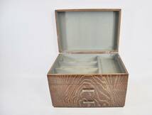 昭和ビンテージ 木製裁縫箱 幅29cm 奥行き20.5cm 高さ1.5cm いつまでも使い続けられるしっかりとした作り SNC503_画像3
