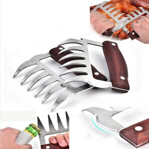 熊爪分肉器 野外 バーベキュー 多機能分肉爪 防熱 防傷 キッチン用品 補助工具