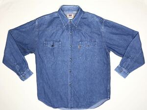 A0439,古着,中古,used,90s,90年代,長袖シャツ,ウェスタンシャツ,Levi's,リーバイス,廃盤,オレンジタブ,ヨーク,FLSb0076,Levi'sデニムシャツ