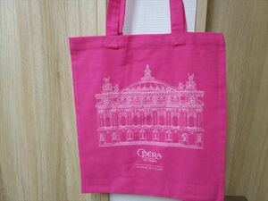 * new goods unused * Paris opera seat garunie.( Paris ) tote bag (Opra national de Paris)( France ) pink / white . pattern * character India made P15