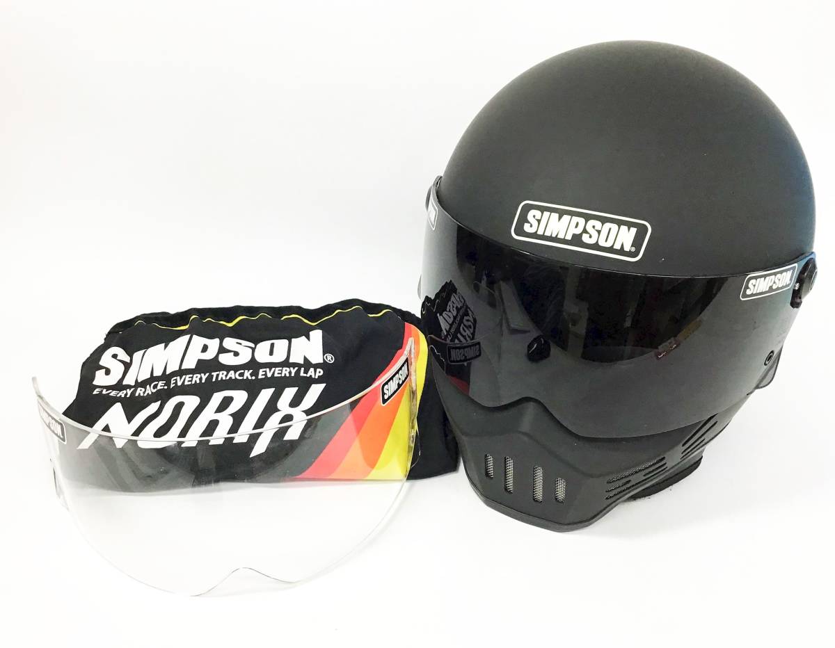 シンプソン M30 マッドブラック ミラーシールド ヘルメット