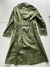 ヴィンテージ U.S.ARMY Nylon Rubber Coat Green Shade M-2 レインコート トレンチ アメリカ軍 ミリタリー_画像2