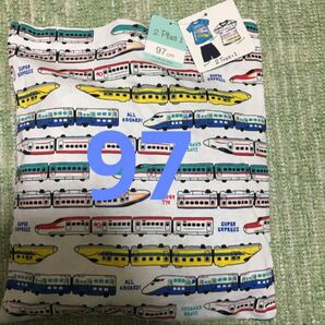 新品　マザウェイズ　新幹線柄 半袖パジャマ3点セット袋付き97 