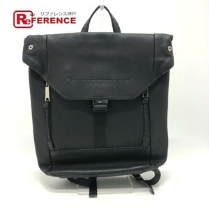 FENDI フェンディ 7VZ011 バックパック リュックサック レザー ブラック メンズ【中古】