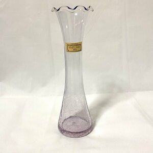 NAGASAKI glass Road 1571 花瓶 一輪挿し クラック模様 ひび割れ模様 パープル 紫 定形外郵便 送料無料