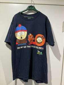 SOUTH PARK サウスパーク　ネイビー Tシャツ　GILDAN ヘビーボディー １００％コットン サイズL 身ごろ110cm 着丈74cm 