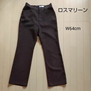 ロスマリーン レディースパンツ スラックス ボトムス W64cm ブラウン