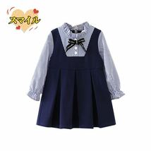 キッズワンピース　フリル リボン　入園式　キッズ女の子服120_画像4