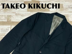☆送料無料☆ TAKEO KIKUCHI タケオキクチ 古着 テーラードジャケット メンズ 2 ブラック アウター 中古 即決