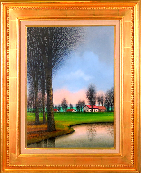 Depelt (Baudoise Countryside P8) Oil painting Authenticity guaranteed Acre, Painting, Oil painting, Nature, Landscape painting