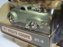 MUSCLE MACHINES 1/64 FORD Willys Coupe フォード ウィリス クーペ 1941スーパーチャージャー マッスルマシンズ マッスルマシーン HotRod _画像1