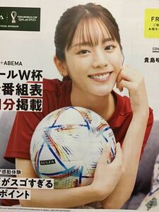 貴島明日香　★FIFAワールドカップカタール2022 テレビ観戦ブック　★A4サイズ　★新品・非売品