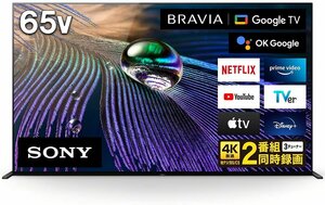 ソニー 有機EL65V型4Kテレビ XRJ-65A90J OLED BRAVIA XR 倍速 Google TV 4Kチューナー内蔵/DolbyAtmos/Android TV 引取可