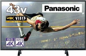 ЖК-телевизор Panasonic 43V 4K TH-43GX500 Встроенный тюнер 4K / Беспроводное подключение / Браузер / YouTube / Amazon / Разделенный экран / Netflix / Hulu