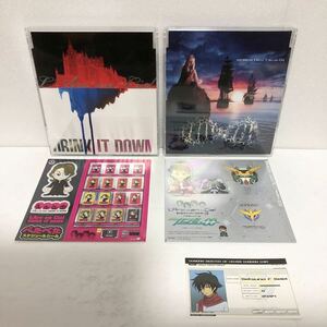 中古CD★ ラルクアンシエル / DAYBREAK’S BELL DRINK IT DOWN 2枚セット★スケジュールシール、ペーパークラフト、ガンダムカード付