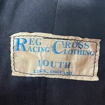 REG CROSS RACING CLOTHING　レザーライダースジャケット　レーシング　イングランド　オレンジ　ホワイト　Sサイズ位　古着_画像3