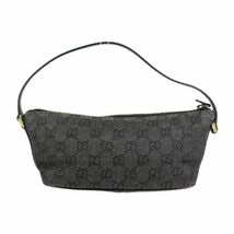 GUCCI グッチ ハンドバッグ 07198 2123 GGデニム ブラック ゴールド金具 アクセサリーポーチ_画像3