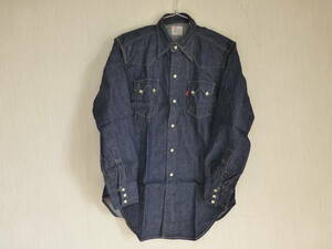 LEVI'S DENIM WESTERN SHIRT 7205 M MADE IN U.S.A リーバイス デニム ウエスタン シャツ ショート ホーン バレンシア 復刻 アメリカ製