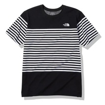 美品 THE NORTH FACE ザ ノースフェイス ショートスリーブ パネル ボーダー ティー 半袖 Tシャツ メンズ M STANDARD_画像1