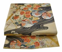 時代屋 美品 訪問着用 西陣織 老舗となみ 袋帯 正絹 仕立上り 六通柄 F604_画像2