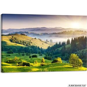 Art hand Auction Spectacular scenery art panel nature grassland interior wall hanging room decoration decorative painting canvas painting fashion good luck overseas art appreciation redecoration, artwork, painting, graphic