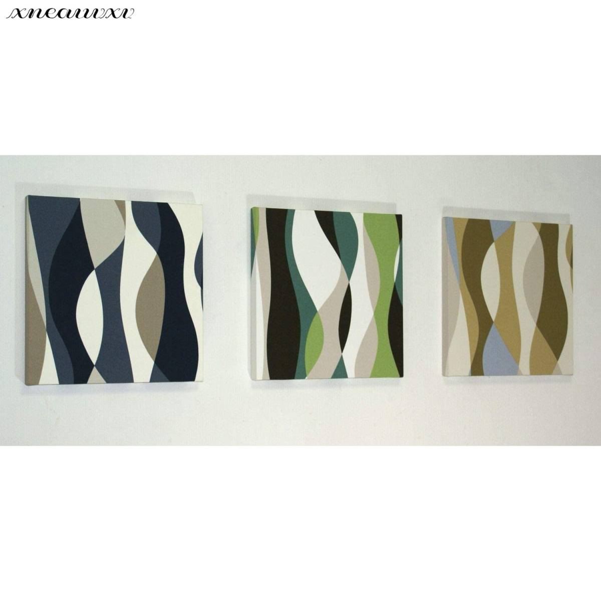 مجموعة لوحات فنية أنيقة مكونة من 3 ألواح قماشية لتزيين الغرف المموجة لتزيين الجدران فن داخلي حديث للمعيشة, عمل فني, تلوين, رسم بياني