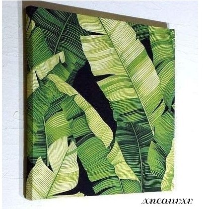 Природные пейзажи художественная панель гавайский банановый лист украшение комнаты украшение холст тканевая панель украшение стены интерьер искусство гостиной, произведение искусства, Рисование, графика