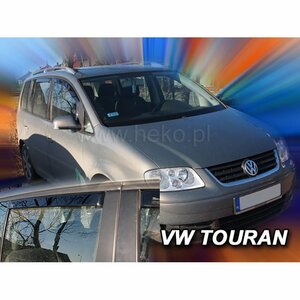 【M's】VW Touranトゥーラン 1T Van (2004-2016) HEKO ドアバイザー サイドバイザー 1台分 ／／ 社外 ヘコ バイザー セット パーツ 331143