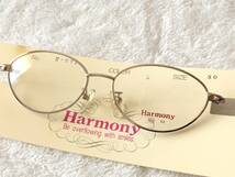 デッドストック レディース 眼鏡 Harmony H-571 50 シルバー ピンク オーバル 台紙付き メタルフレーム 銀 伊達眼鏡 サングラス 銀ブチ_画像1