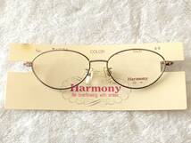 デッドストック レディース 眼鏡 Harmony H-571 50 シルバー ピンク オーバル 台紙付き メタルフレーム 銀 伊達眼鏡 サングラス 銀ブチ_画像2