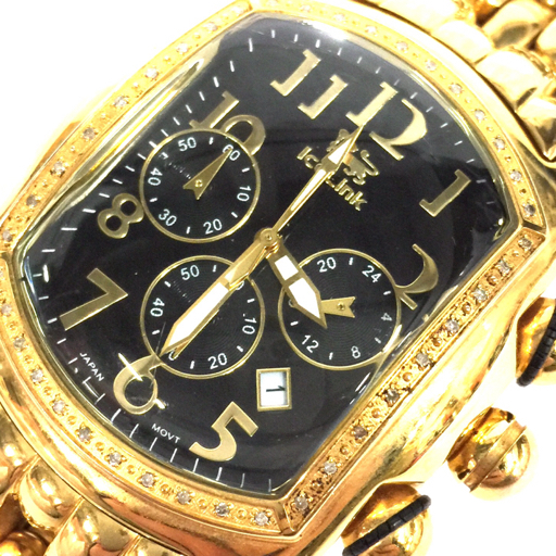 日本製】 【美品】アイスリンク QZ GZB-YBY ジェネレーション 黒文字盤