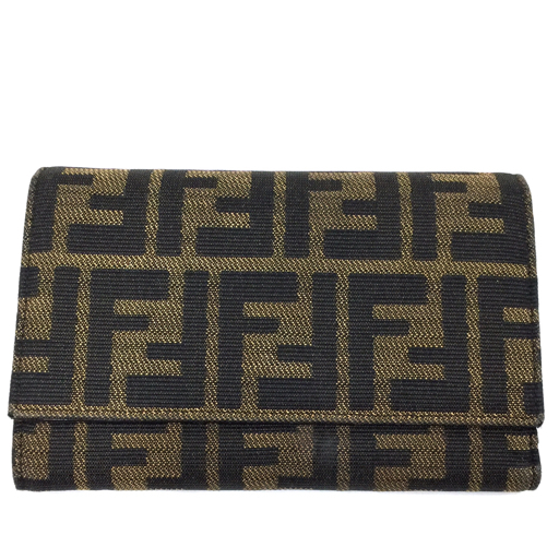未使用品 FENDI 三つ折り財布 8M0011 ズッカ柄 384-