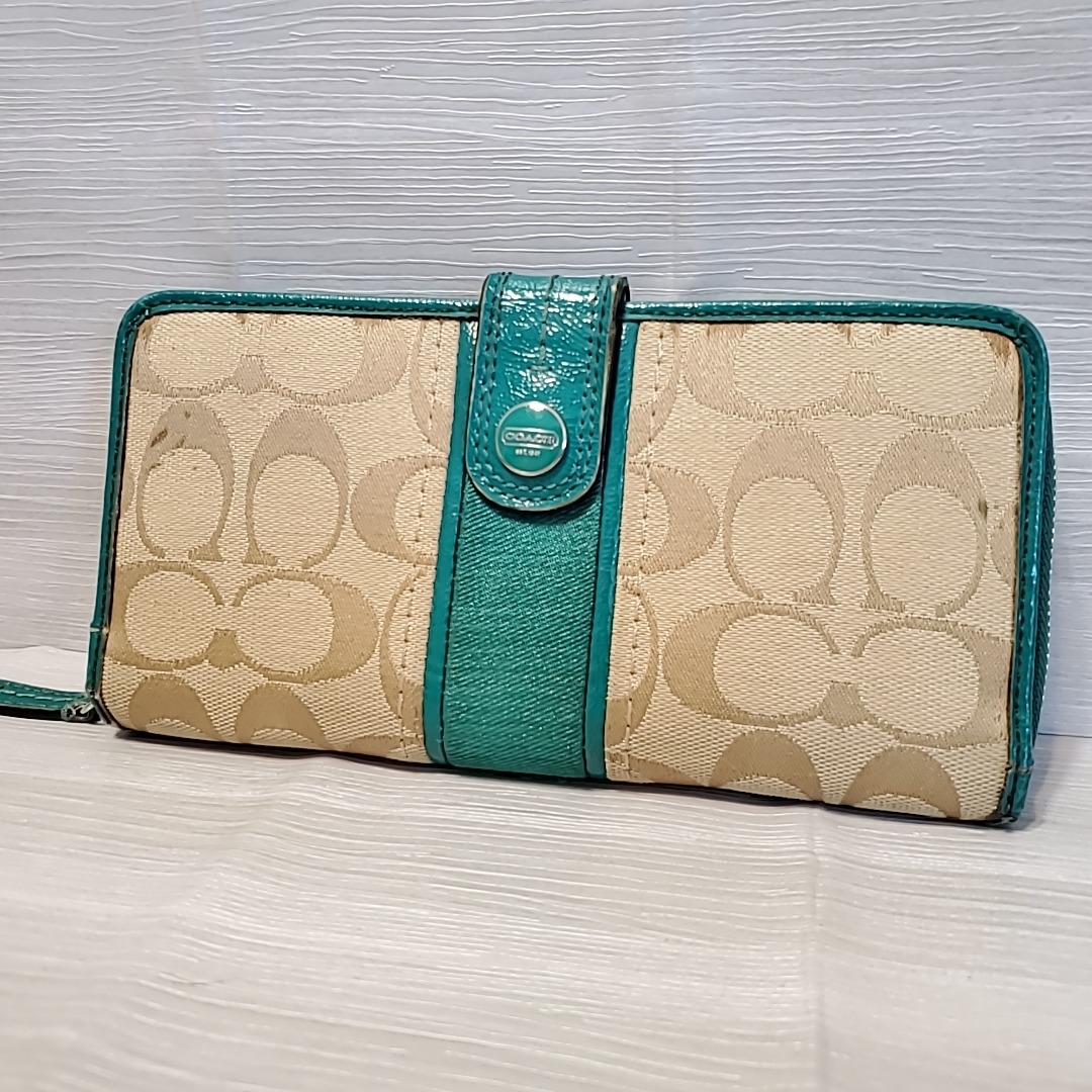 2023年最新】Yahoo!オークション -coach 財布 緑の中古品・新品・未