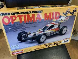 激レア　未組み立て　当時物S62 京商 1/10 電動RC 4WD レーシングバギー オプティマミッド KYOSHO OPTIMA MID　#2303y-i489