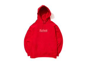 新品 Supreme KAWS Chalk Logo Hooded Sweatshirt RED シュプリーム カウズ　チョークロゴ　パーカー レッド サイズXL