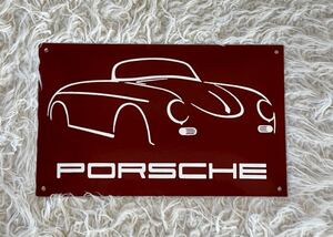 ポルシェ356Aスピードスター 看板 ホーロー製 ガレージインテリア PORSCHE 356Pre-A 356A 356B 356C 911 912 550 メタルサイン Speedster