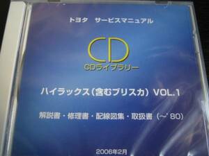 絶版品★ハイラックス(含むブリスカ)解説書・修理書・配線図集・取扱書