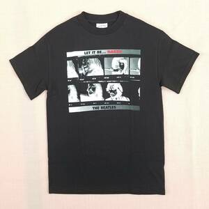 魅惑のバンドT特集! 00sデッド『THE BEATLES(ザ・ビートルズ) / LET IT BE… NAKED』半袖Tシャツ 2003年コピーライト ブラック S／ロックT