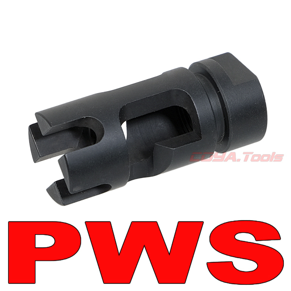 ◆スチール製◆ PWS SM556タイプ フラッシュハイダー M14逆ネジ ( M4 コンペンセイター マズルブレーキ KACSM556