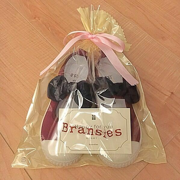 送料無料【未使用】15cm Branshes ブランシェス プレゼント仕様 靴 スニーカー