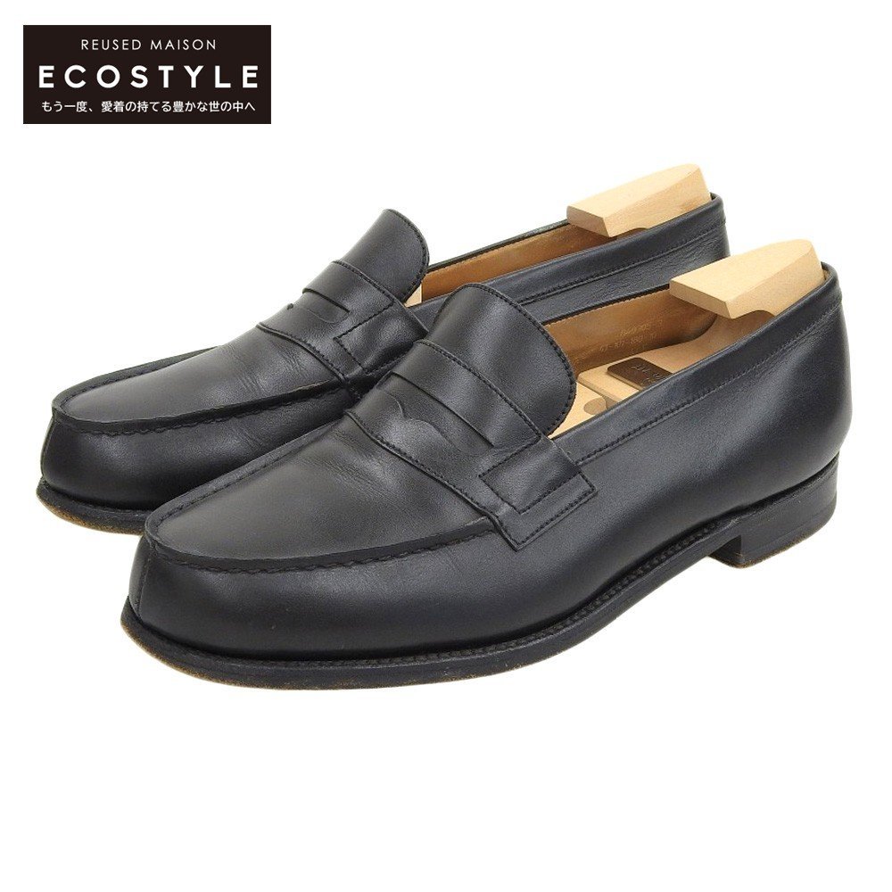 J.M. Weston ローファー 5.5c ネイビー スエード-