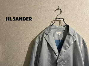 ◯ イタリア製 JIL SANDER ブロード シャツ ジャケット / ジルサンダー テーラード アンコン イージー ブルー 38 Mens #Sirchive