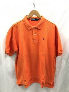 Polo Ralph Lauren ポロ ラルフローレン 半袖ポロシャツ ポニー刺繍 オレンジ メンズ Lサイズ 23032004f1