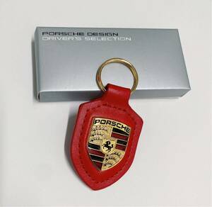 PORSCHE ポルシェ クレスト キーホルダーレッド