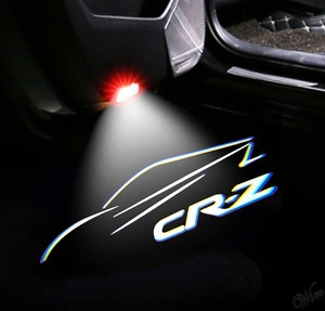 ◆CR-Zロゴ投影◆ ウェルカムライト 2個セット カーテシライト 自動車 電装品 LED 簡単取付 省エネ ハイビジョンビーンズ ホンダ 