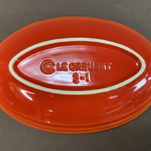 【N-4006】未使用 LE CREUSET ル・クルーゼ オーバルボウル 23cm オレンジ系 橙色系 食器【千円市場】の画像3