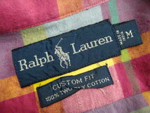 Polo Ralph Lauren ポロラルフローレン 長袖BDシャツ パステルチェック (M)_画像8