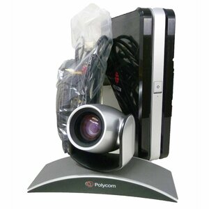 複数在庫有 POLYCOM HDX7000 会議カメラ MPTZ-9 セット リモコン・ケーブル付属品有 ポリコム テレビ会議システム リモート 初期化済 w769