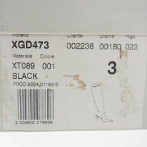 GIORGIO ARMANI ジョルジオアルマーニ XGD473 ヒール ロング ブーツ ブラック ブラック系 35.5【中古】_画像7