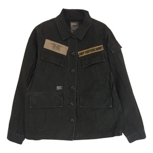 WTAPS ダブルタップス TSDT-SHW01 BDU ミリタリー シャツ ジャケット ブラック系 サイズ表記無【中古】